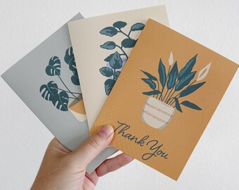 Houseplant Thank You Cards: Plant Lady Set of 3