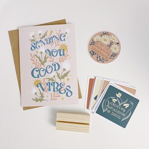 Paquete de regalos de felicidad, regalo de afirmación positiva, pegatina de afirmación, baraja de tarjetas de afirmación, tarjeta de felicitación positiva, regalos para ella