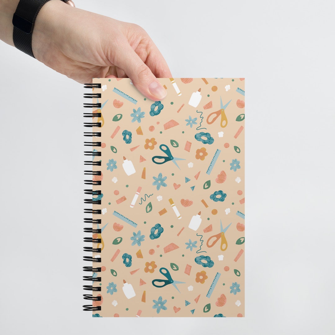 Crafty Patterned Spiral Notebook, Dot Grid Journal, Small Notebook - Etsy