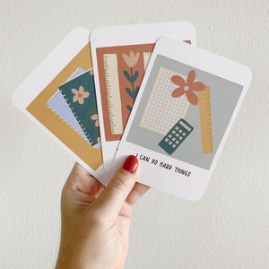 Lehrer-Positive Affirmationskarten mit Holzständer, Deck mit 12 Affirmationskunstkarten, Geschenke für Lehrer, Erziehergeschenke