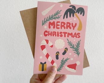 Coastal Christmas Card: Beach Holiday Greeting