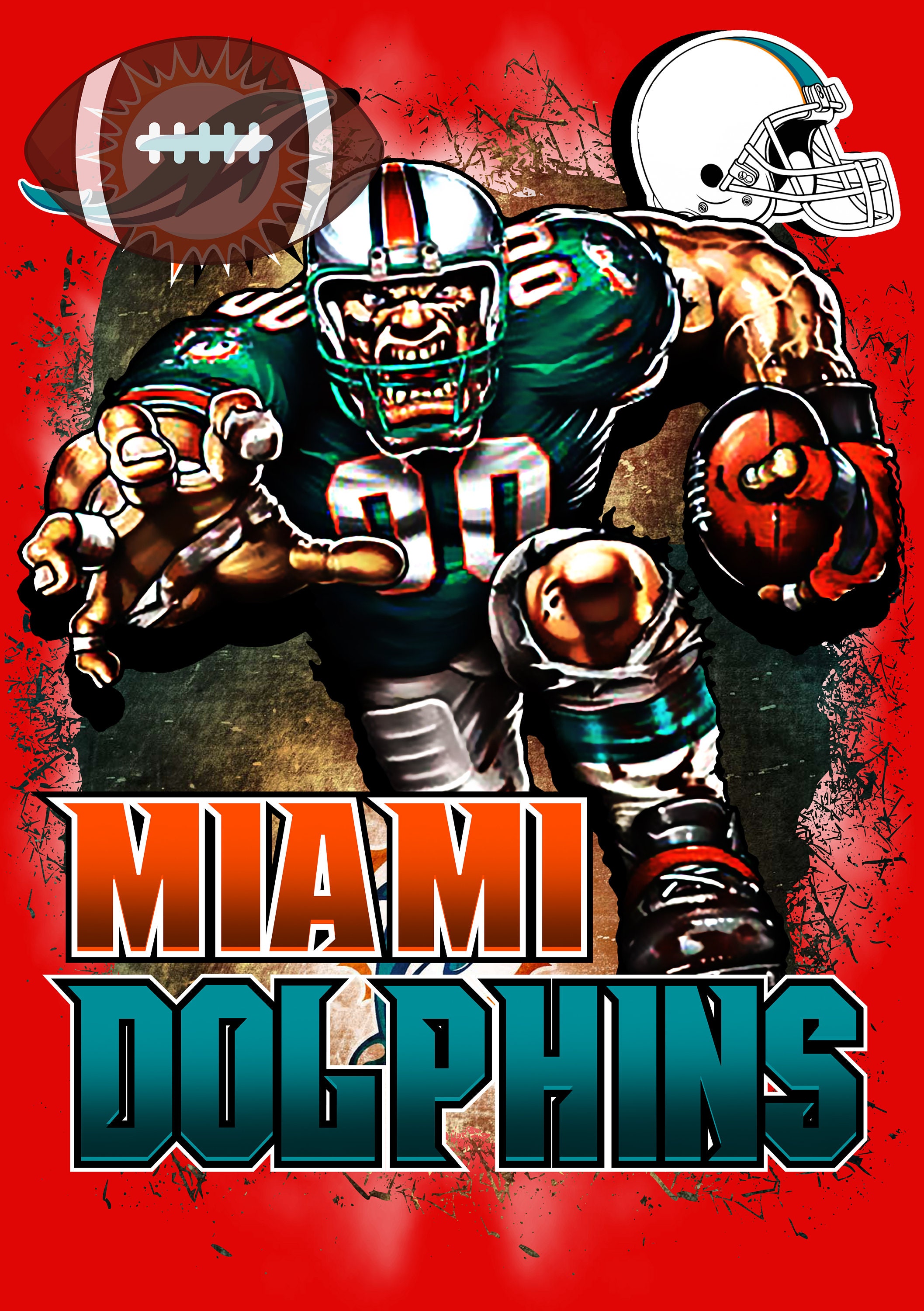 Rare Vintage Champion NFL Miami Dolphins Paul Warfield Football Jersey |