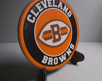 Cleveland Browns 3D Sign – Sports Team Decor for Fans & Man Caves