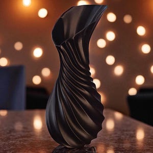 Modern Swirl Vase: 3D Printed Minimalist Home Decor