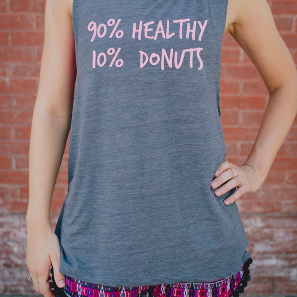 Donuts Workout Tank // Yoga, Workout, Pilates, Barre // Graphic Tee