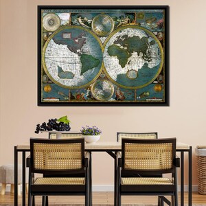 Ancient Historical Map of the World - NicheCanvas