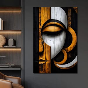Golden Reflections Abstract Wall Art main image 1
