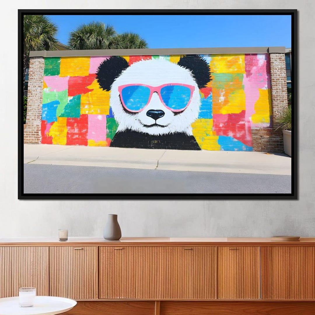 Street Art - Panda Shades: Cute Wall Art | Urban Decor | Fun Home Decor ...