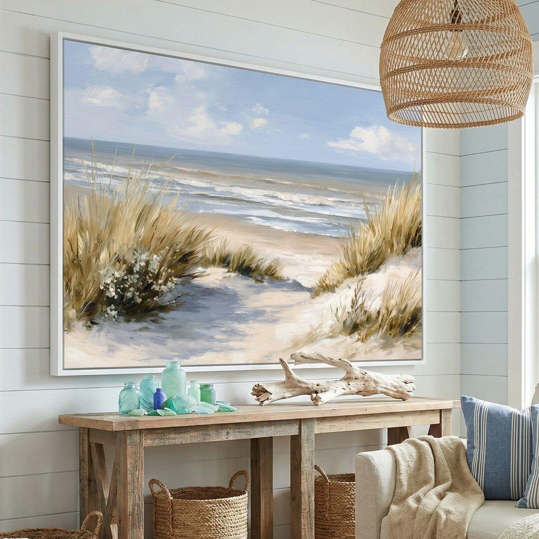 Coastal Dunes Ocean Breeze | Coastal Wall Art Beach Dunes Seascape ...