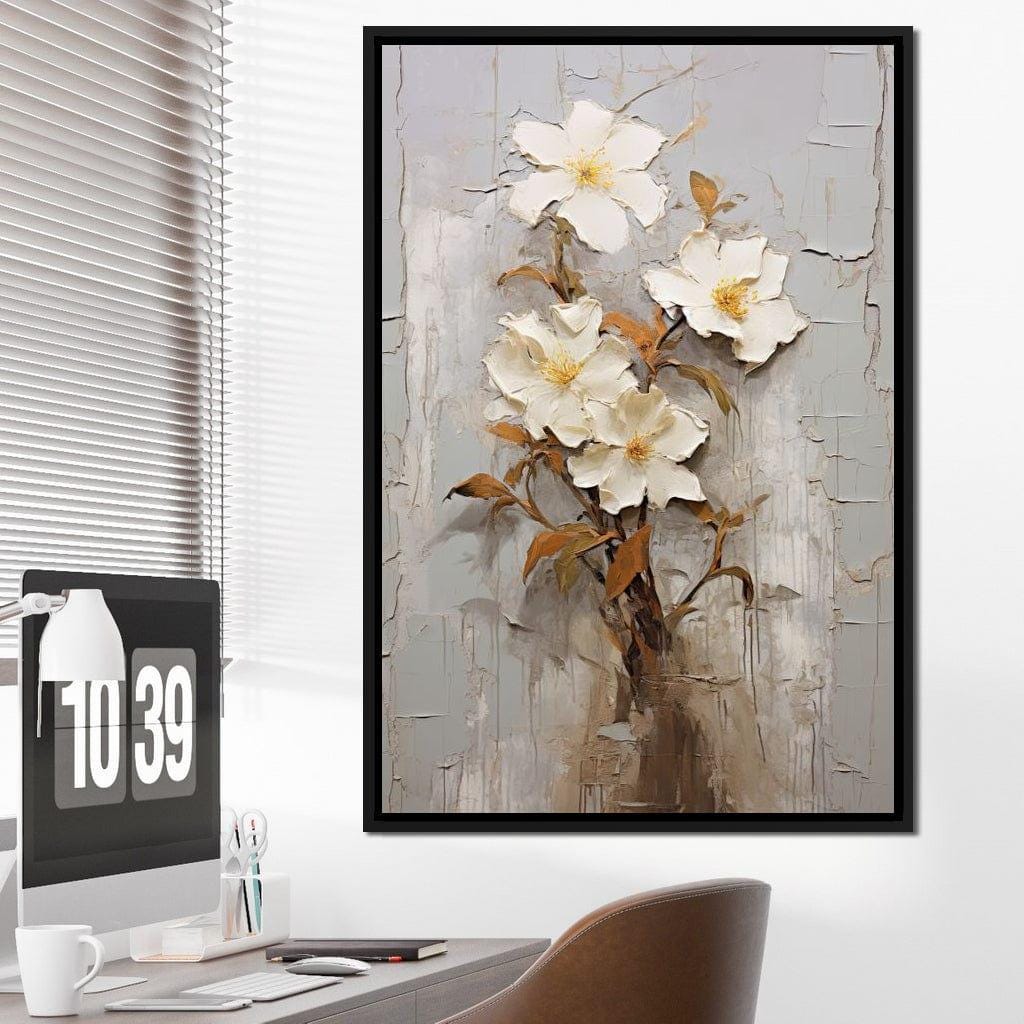 Fragile Blossom Chronicles: Nature Inspired Canvas | Floral Decor