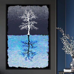 Binary Tree Reflection Pulse - NicheCanvas