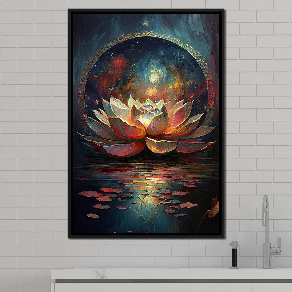 Midnight Lotus Flower: Botanical Art, Zen Decor, Night Bloom