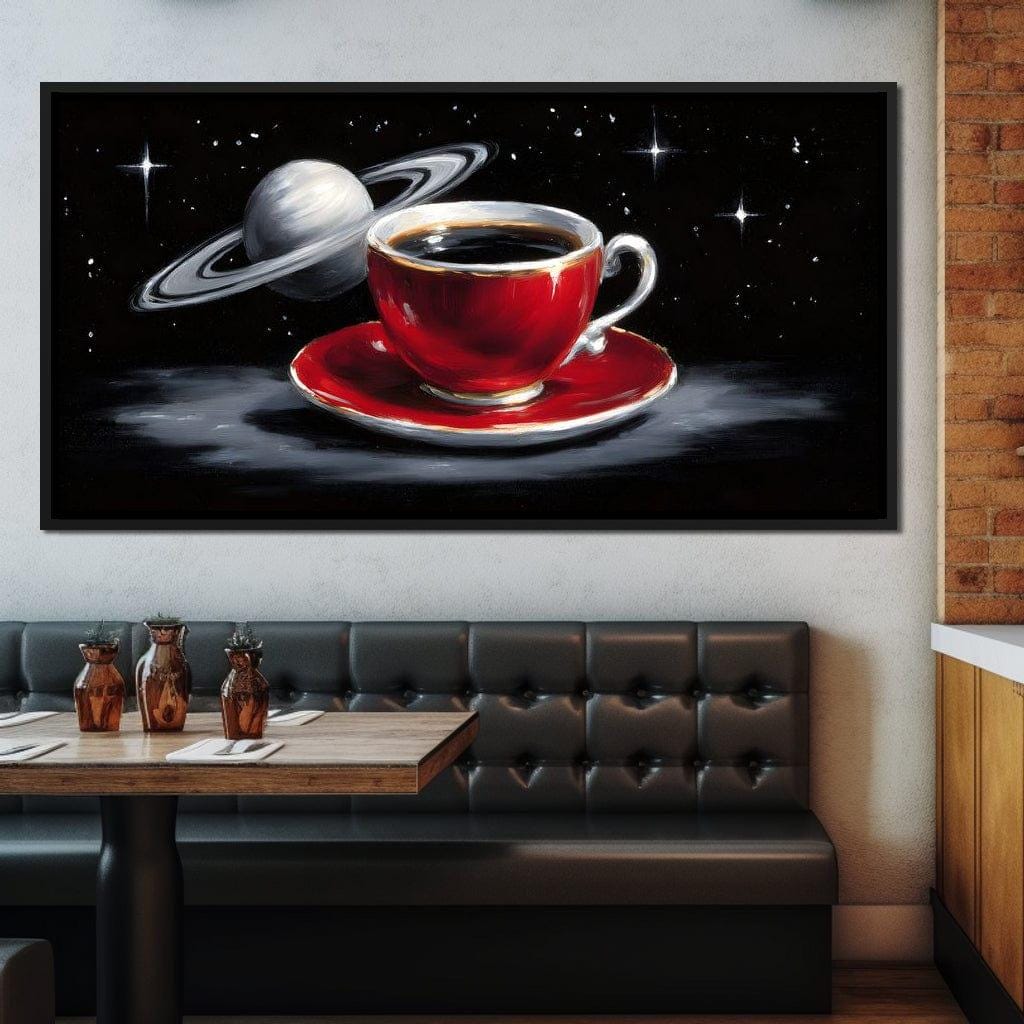 Galactic Brew and Orbit: Cosmic Coffee Art | Space & Home Decor