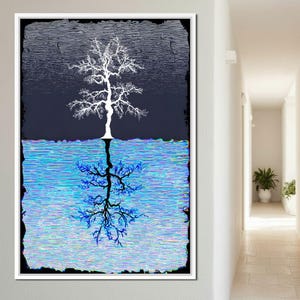 Binary Tree Reflection Pulse - NicheCanvas