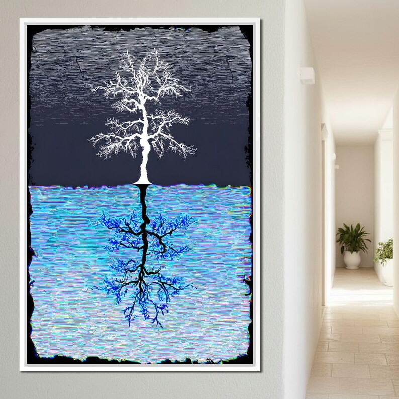 Binary Tree Reflection Pulse - NicheCanvas