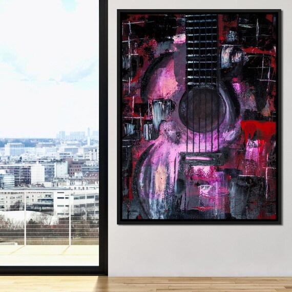 Abstract Guitar: Vibrant Artwork | Electric Guitar Painting