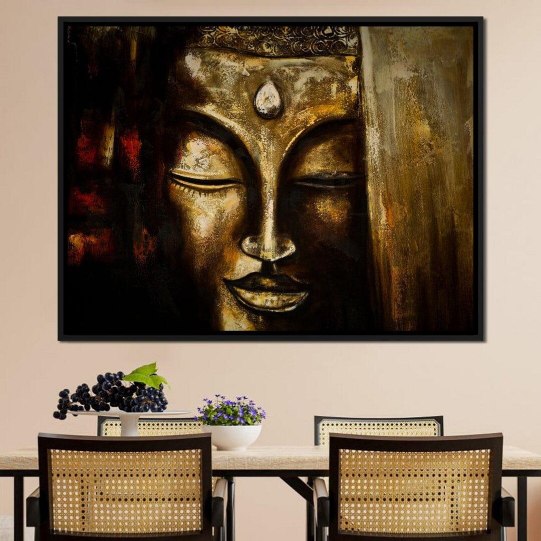 Buddha's Dream: Serene Buddha Wall Art | Gold Meditation Decor ...