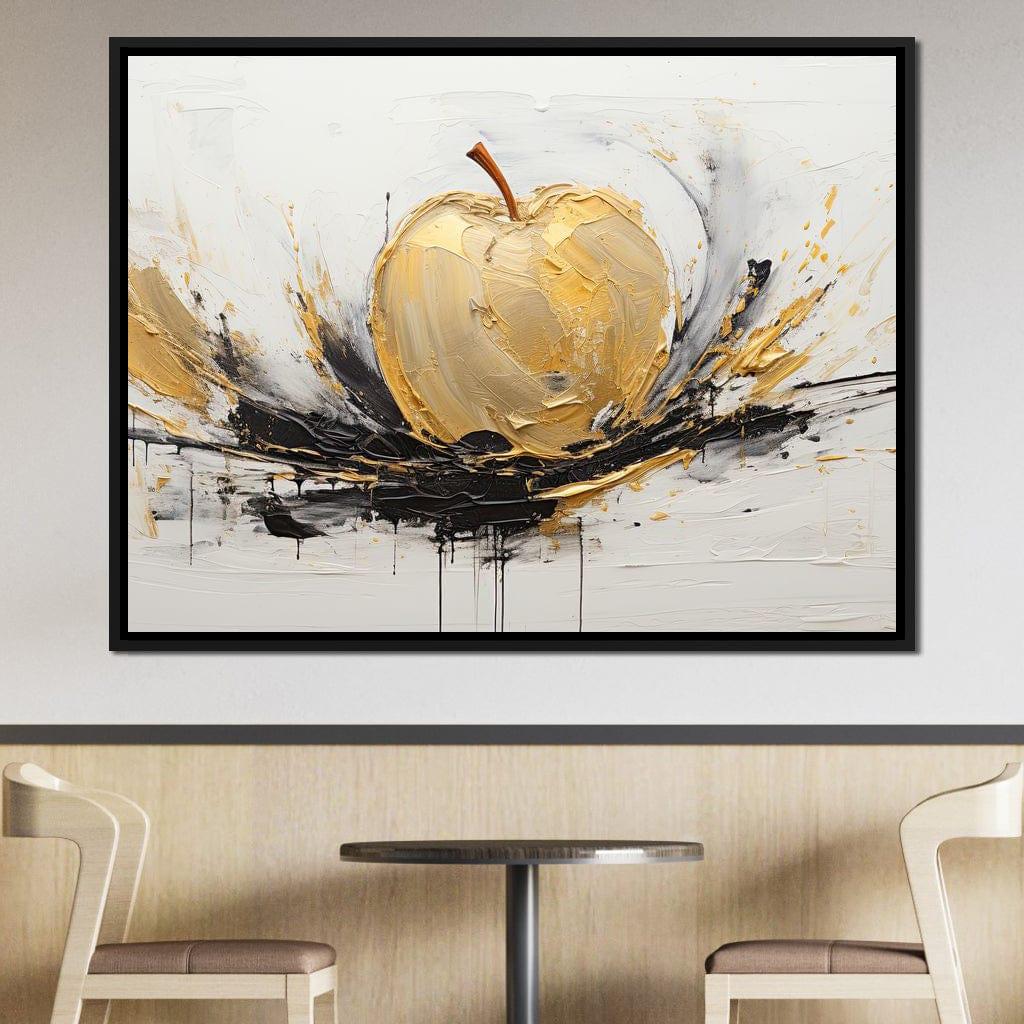 Golden Apple Essence: Modern Wall Art | Minimalist Home Decor