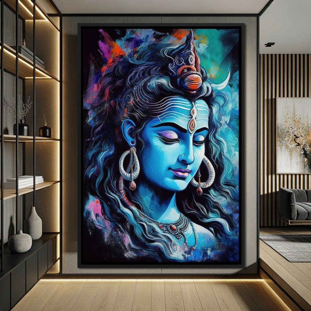 Lord Shiva's Contemplation: Hindu Wall Decor | Spiritual Design | Mystical Home Art | Divine Painting | Eastern Aesthetic by NICHECANVAS