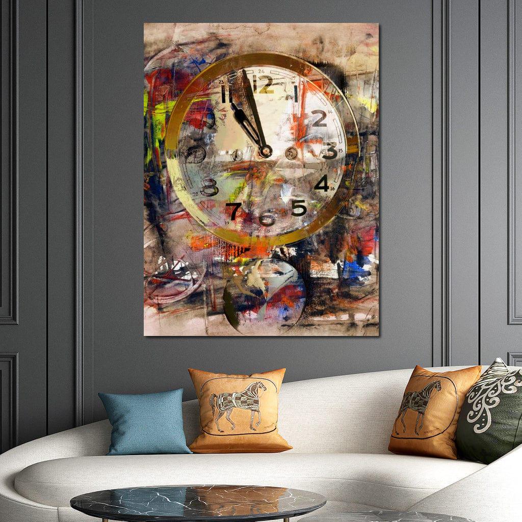 Art Clock: Modern Wall Art | Colorful Clock | Psychedelic Abstract 