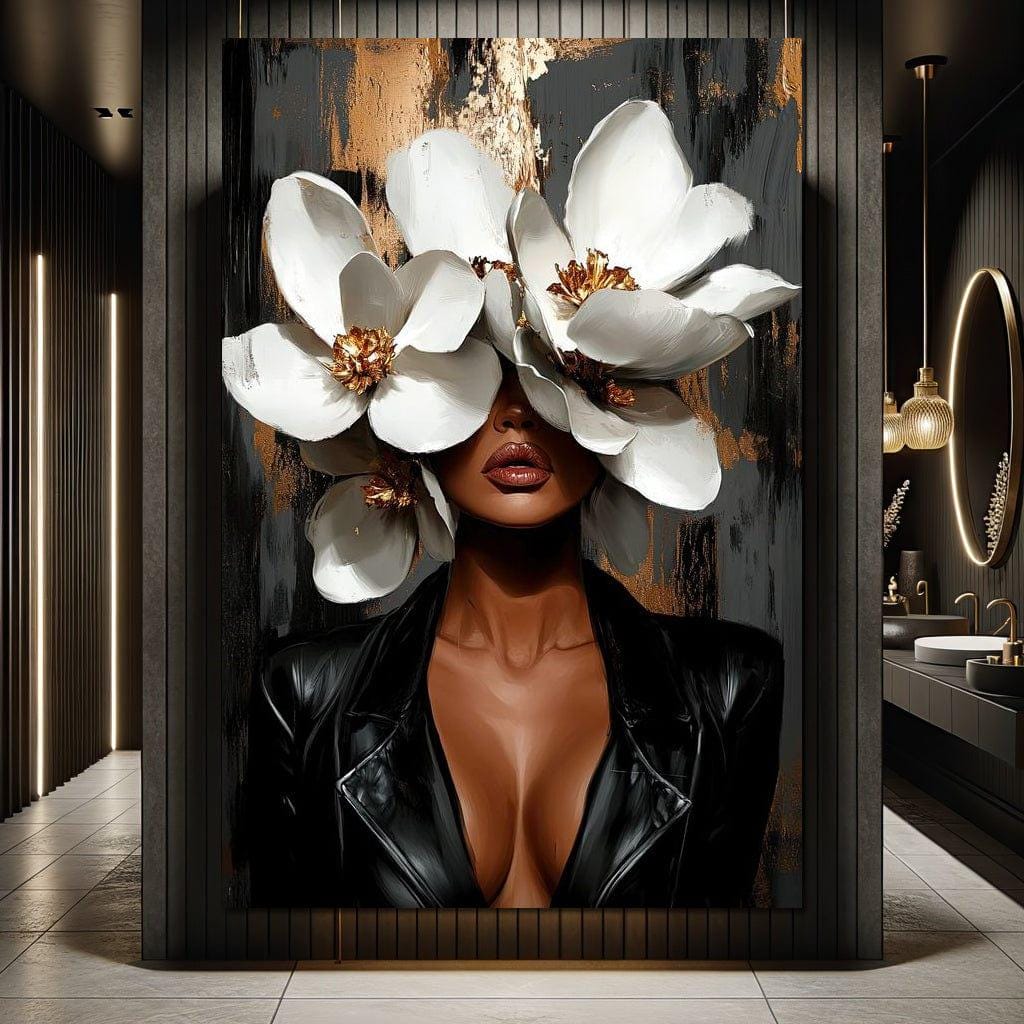 Golden Petals of Elegance - Cole Williams | Floral Wall Art