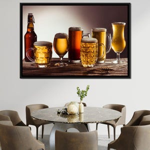 Beer Types: Craft Beer Print | Beer Lover Gift | Home Bar Decor | Beer Collection | Pub Decor | Kitchen Art by NICHECANVAS