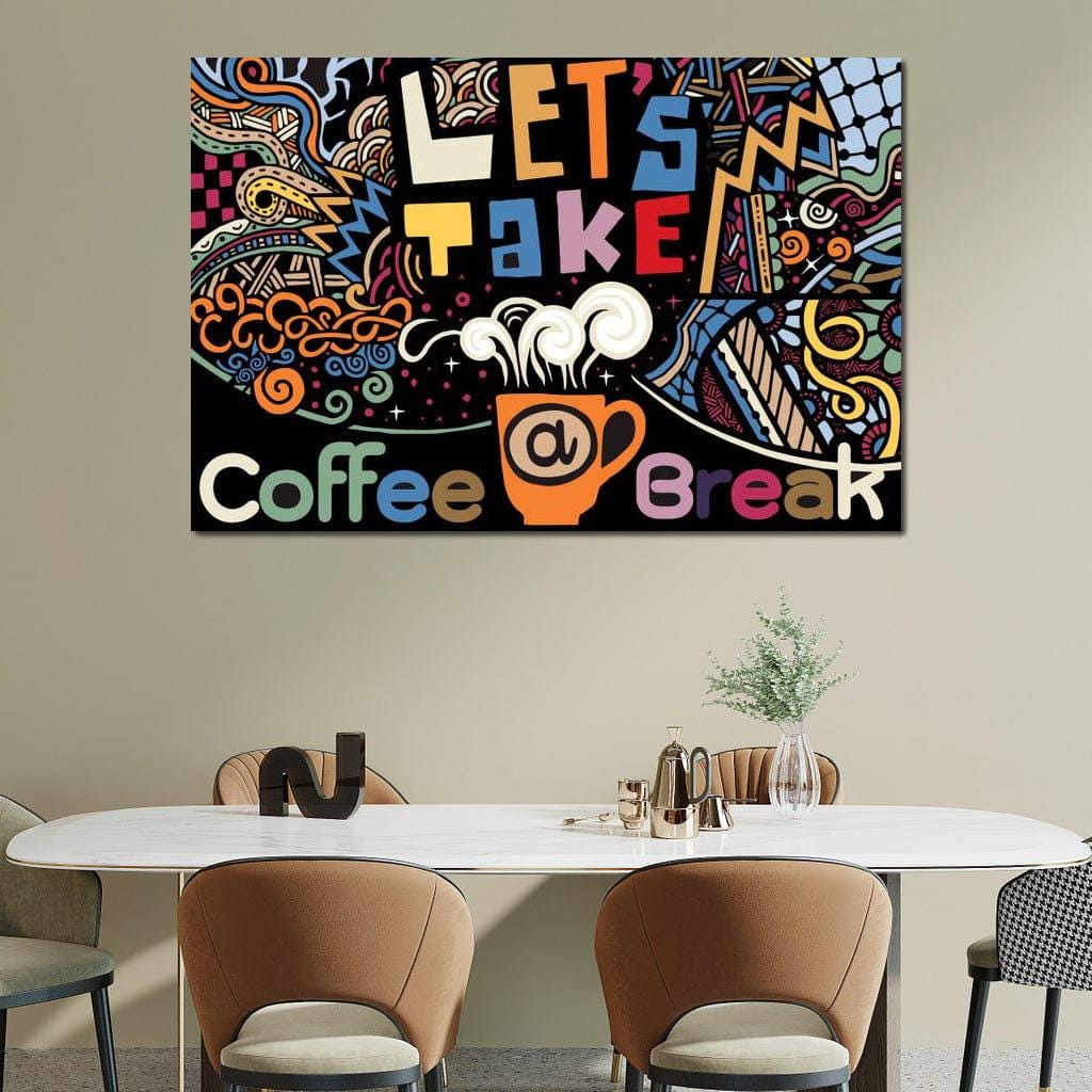Coffee Break: Fun Wall Art | Coffee Lovers Decor | Colorful Design