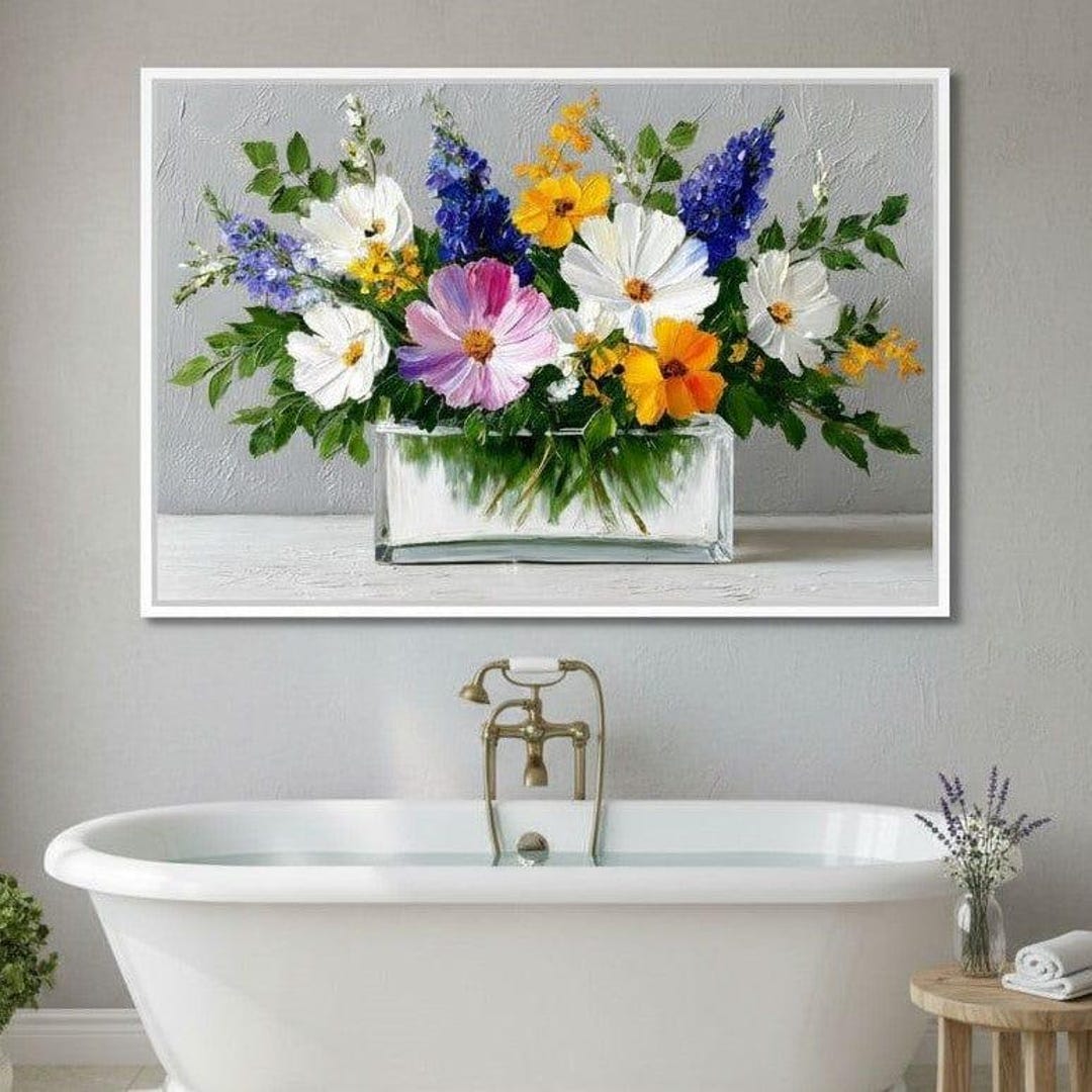 Sunlit Wildflower in Water | Floral Wall Art Home Decor | Wildflower ...