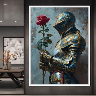 Quadro Su Tela Teschio E Rose Romantiche – Stampa Gotica Per Arredo Salotto O Camera Da Letto – 20x25 Cm