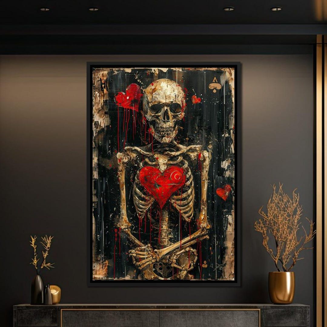 Romantic Skeleton 3 - Raven Blackwood: Dark Fantasy Skull Art Home