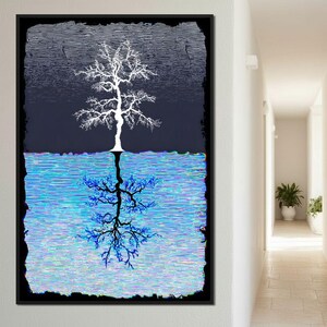 Binary Tree Reflection Pulse - NicheCanvas