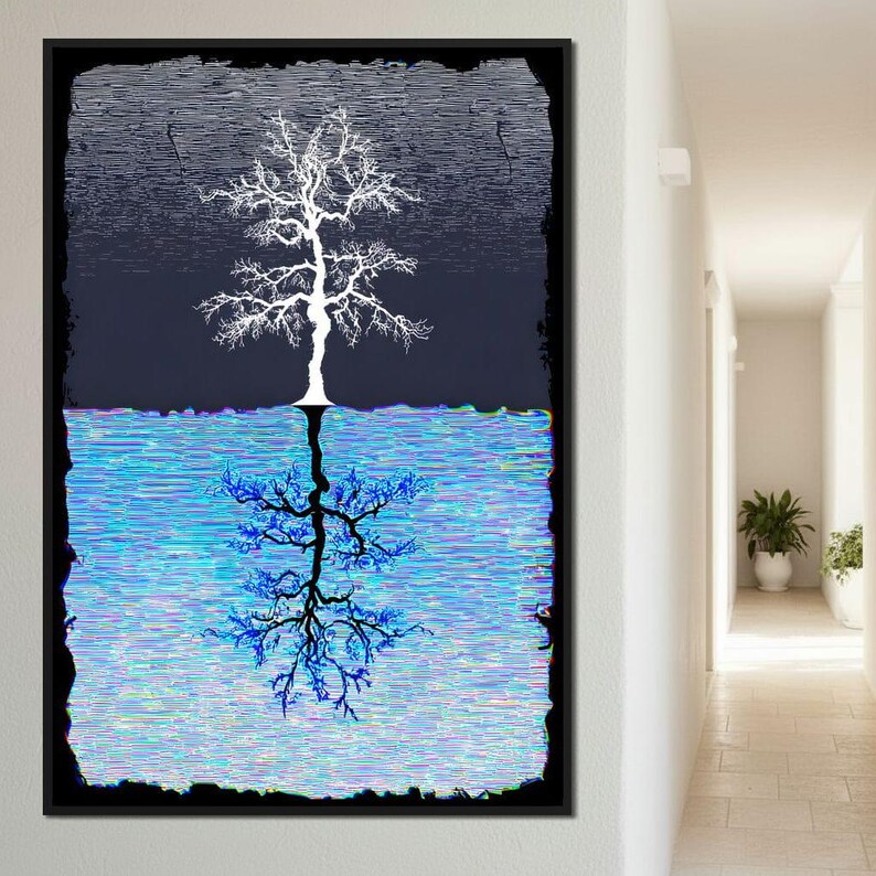 Binary Tree Reflection Pulse - NicheCanvas