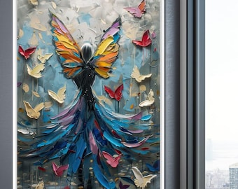 Butterfly Emergence Sonata: Ethereal Beauty | Nature Inspired | Mystical Vibes | Artistic Flutter | Wall Decor Art by NICHECANVAS