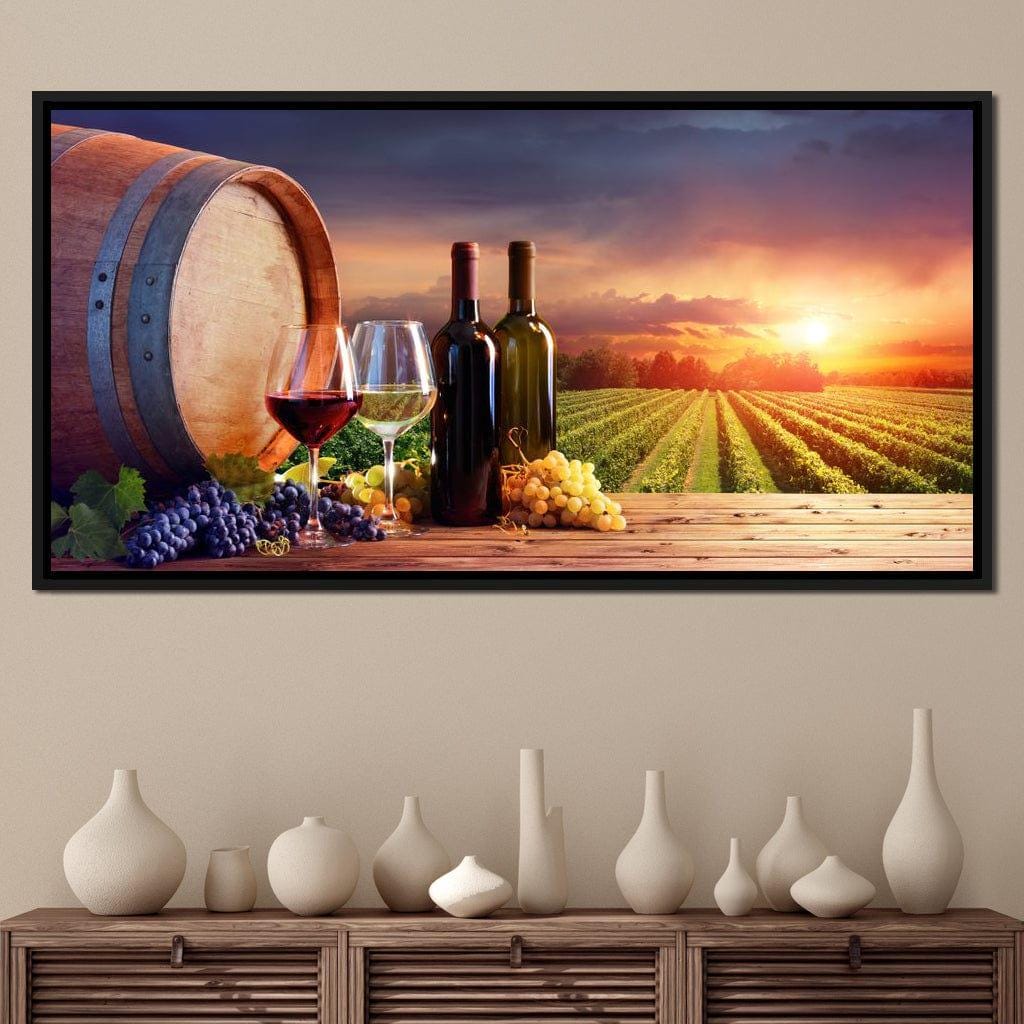 Wine Valley Sunset: Vineyard Wall Art | Nature Decor | Wine Lovers Gift ...