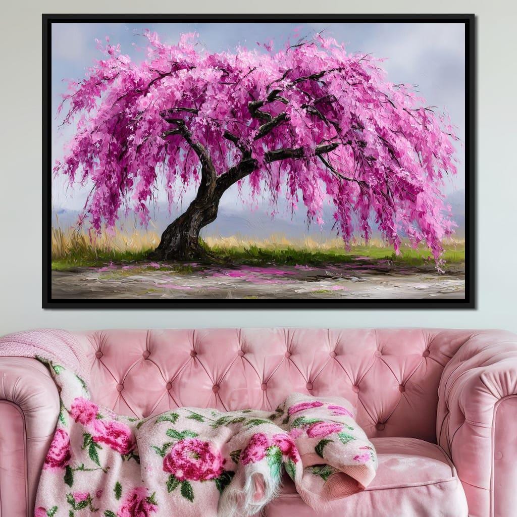 Blush Weeping Cherry Tree | Cherry Blossom Home Decor | Pink Sakura ...