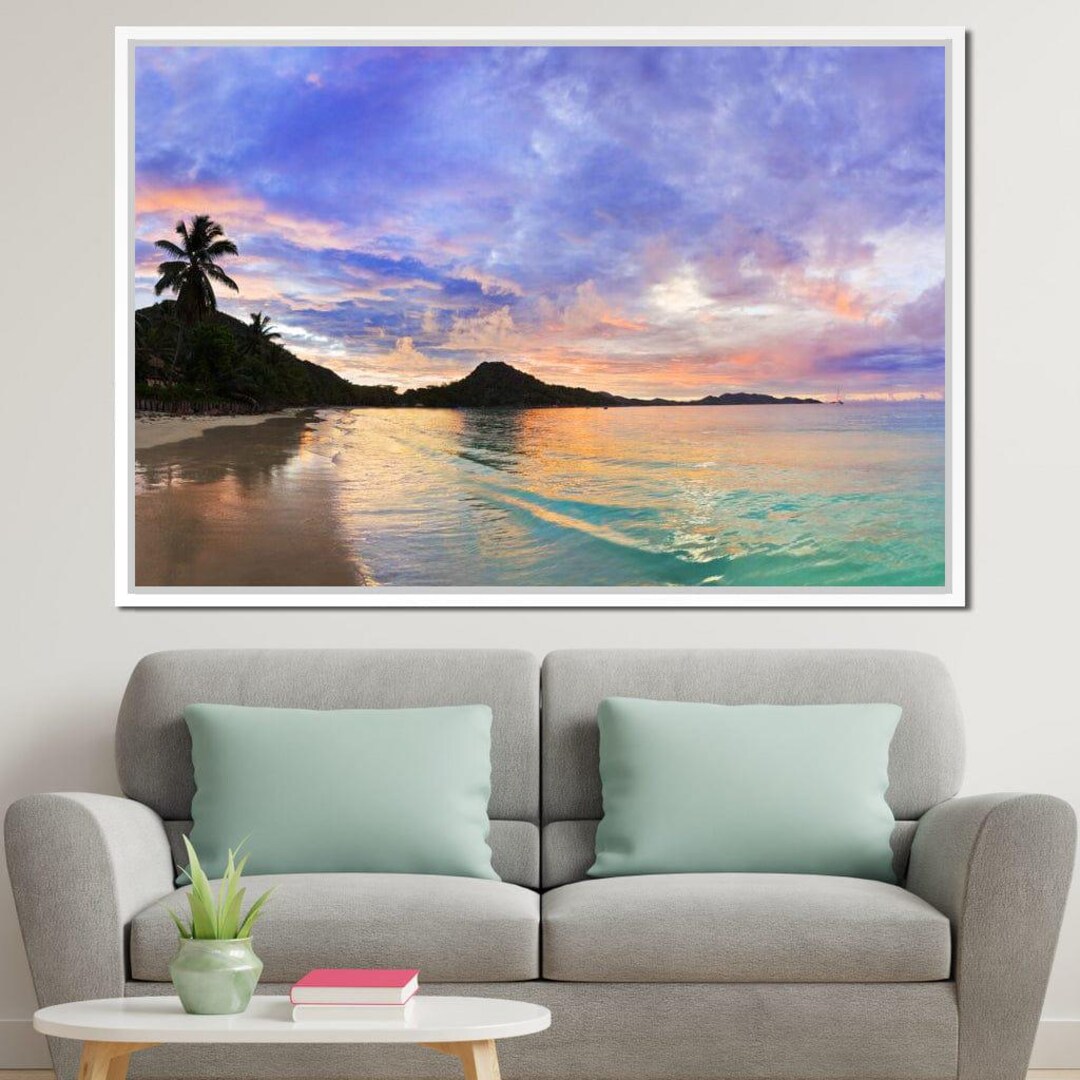 Seychelles: Tropical Beach Wall Art | Coastal Sunset | Island Vibes ...