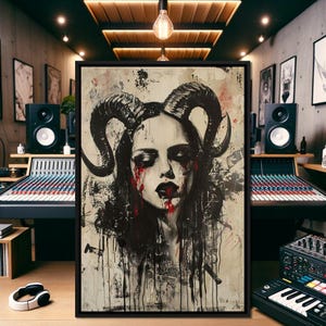 Dark Majesty enthüllt: Gothic Wandkunst | Horror Dekor | Makaber Malerei | Dunkle Ästhetik | Edgy Home Decor von NICHECANVAS
