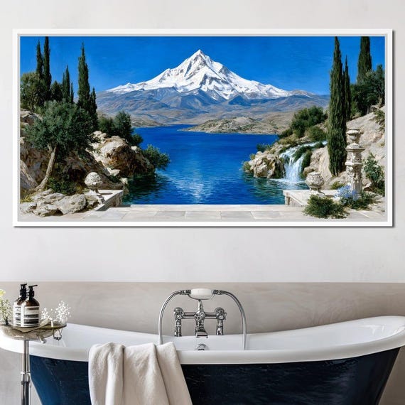 Majestic Peaks and Tranquility: Serene Mountain Landscape | Nature