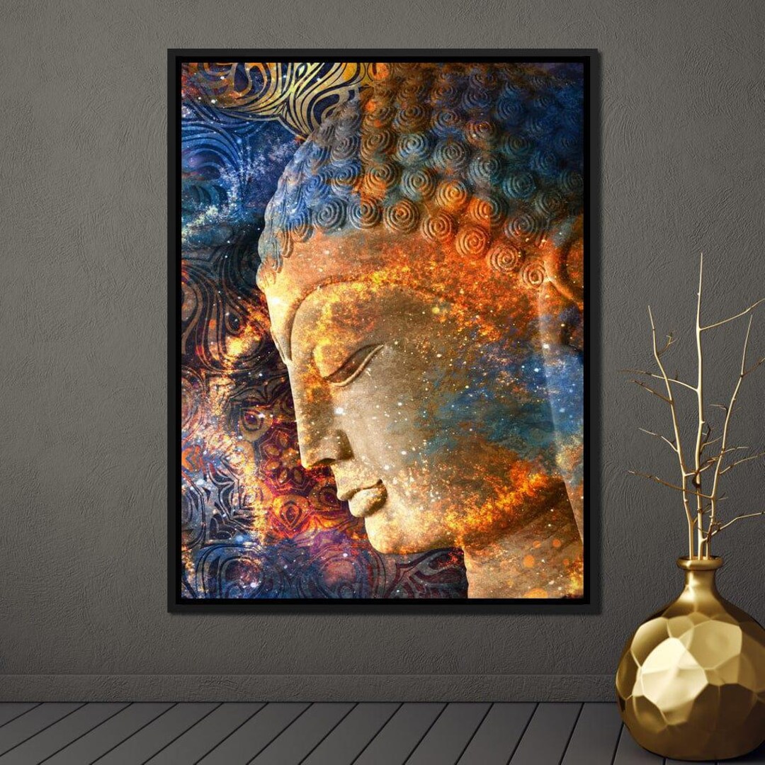 Buddha's Profile: Elegant and Serene Buddha Wall Art | Spiritual Zen ...