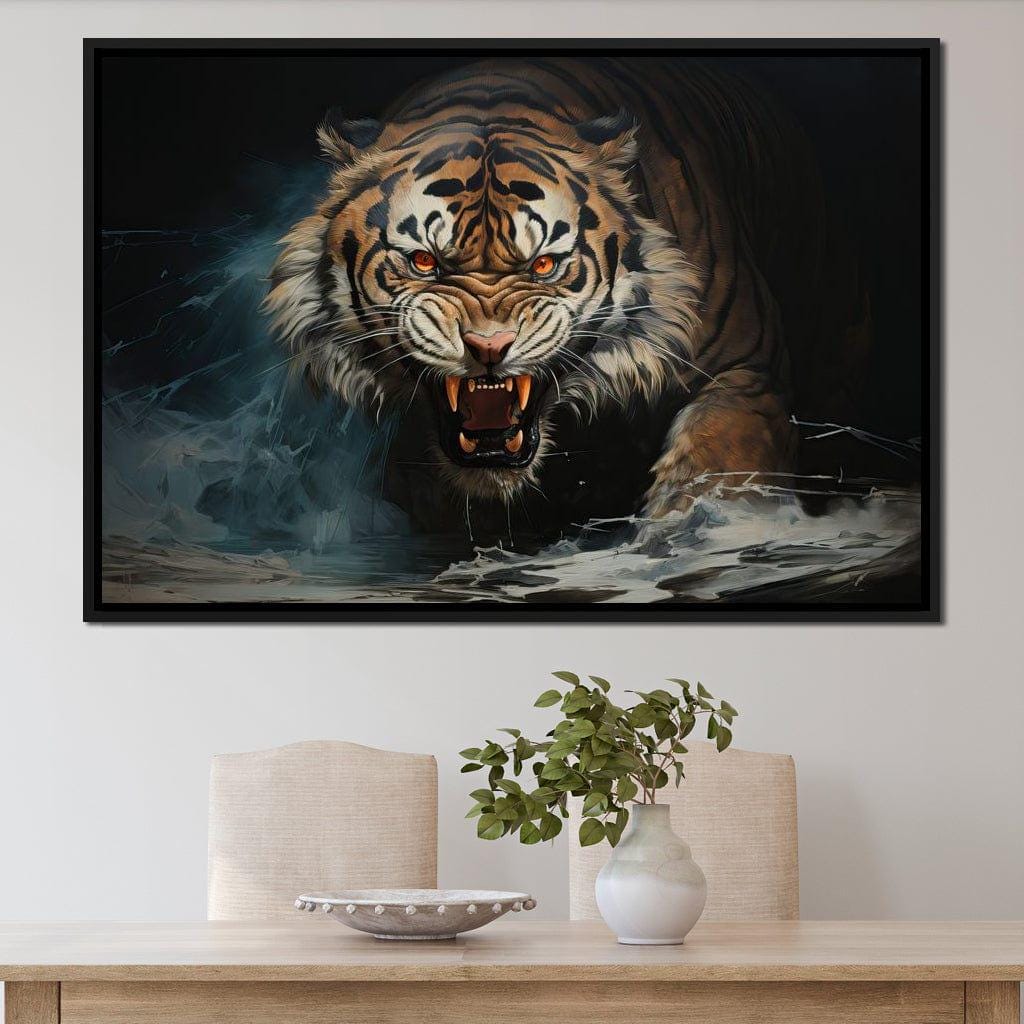 Angry Siberian Tiger: Fierce Wall Art | Wild Animal Print | Nature Decor |  Big Cat Home Decor | Majestic Wildlife Art by NICHECANVAS - Etsy, image size:1024x1024