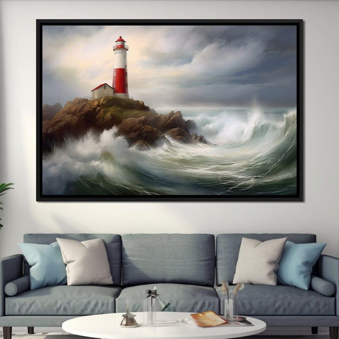 Captivating Lighthouse: Nautical Wall Art | Coastal Home Decor | Scenic ...