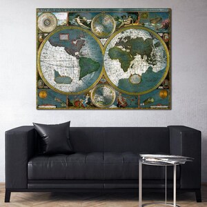 Ancient Historical Map of the World - NicheCanvas