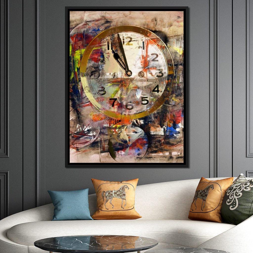 Art Clock: Modern Wall Art | Colorful Clock | Psychedelic Abstract