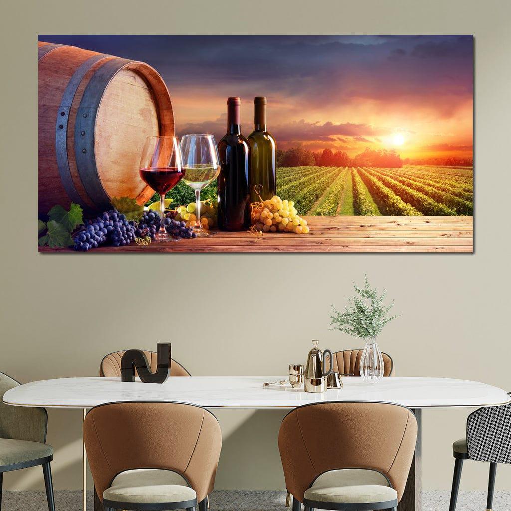 Wine Valley Sunset: Vineyard Wall Art | Nature Decor | Wine Lovers Gift ...