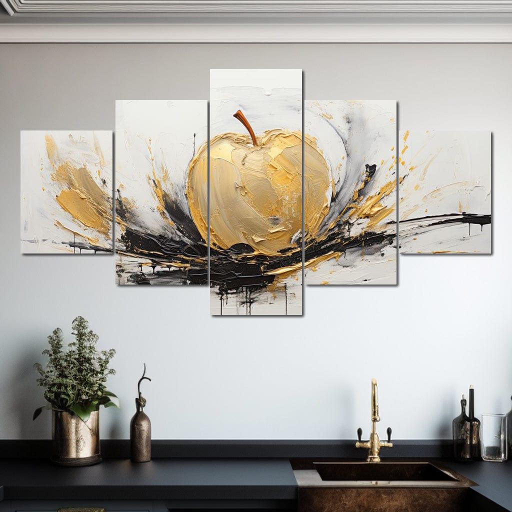 絵画　油絵　golden Apple Golden Apple Essence: Modern Wall Art | Minimalist Home Decor