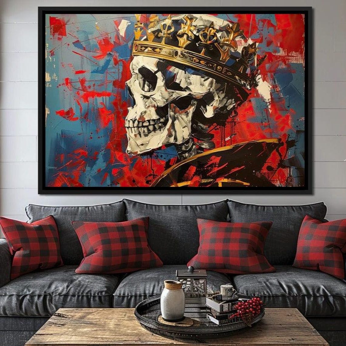 Revelation of Regal Skeletons: Bold Dark Fantasy Kingly Skull | Gothic ...