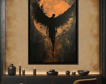 Eclipse of the Fallen Seraph: Fallen Angel Art | Dark Aesthetic