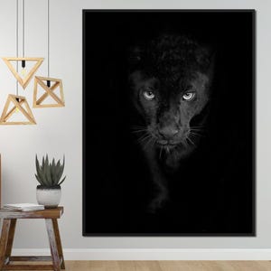 Black and White Panther - NicheCanvas