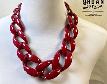 princess polly baby blue dress 22 Inch Long Burgundy Statement Necklace for Women, Handmade Chunky Twisted  Necklace in Maroon Burgundy Resin, Bohemian Costume Jewellery