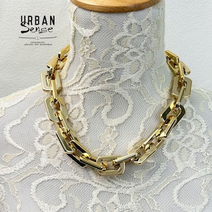 Gold Chunky Chain Link Necklace, Chunky Silver Chain Link Necklace, Large Link Chain Necklace